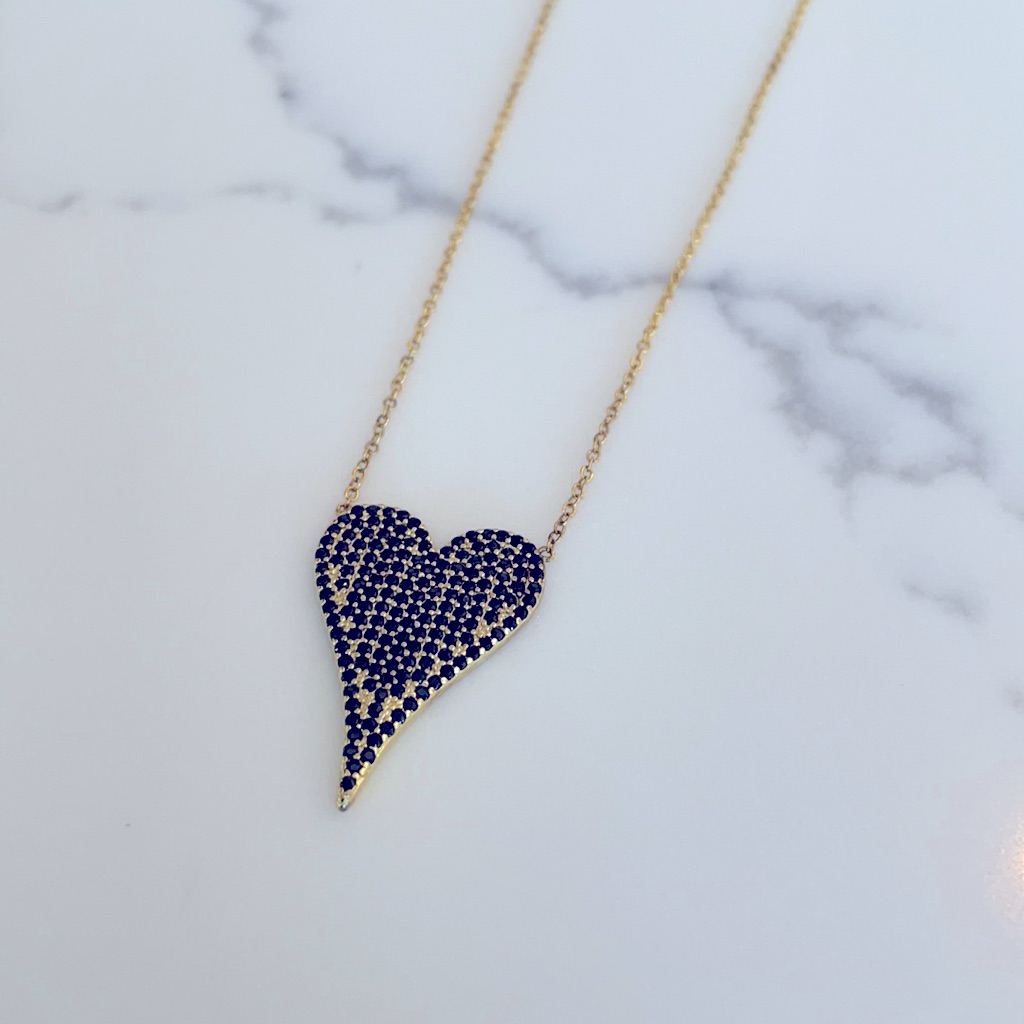 Adina’s Jewels Elongated Heart Necklace